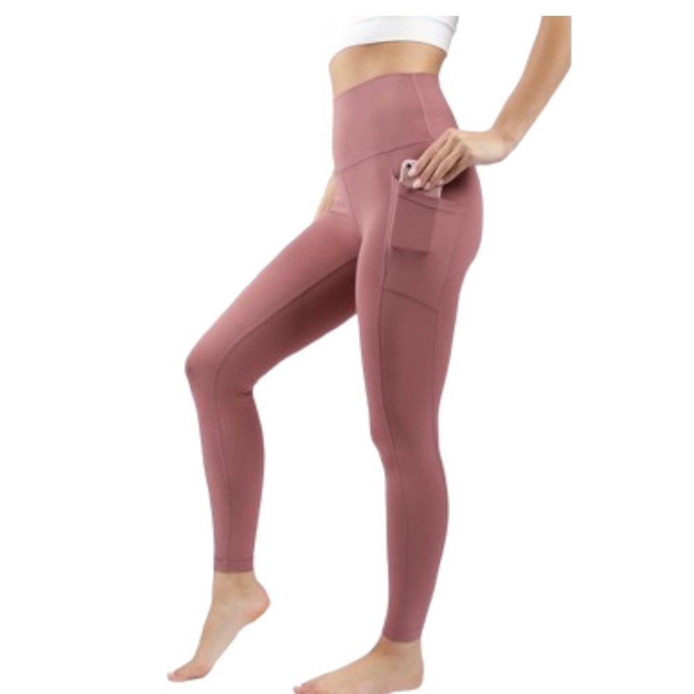 Jockey Premium Utility 7/8 Leggings Mesa Rose Size M Medium side pocket active